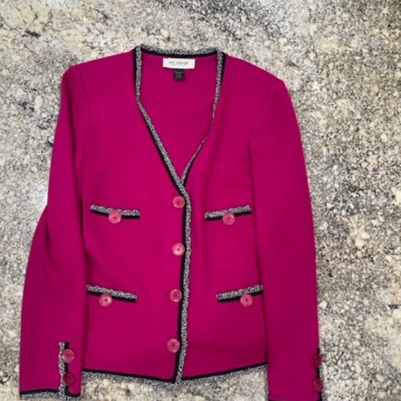 St. John knit Top Magenta Size 4 - Picture 2 of 3